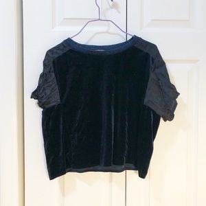 Blue Velvet Crop Top